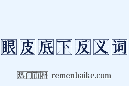 眼皮底下反义词是什么意思的图片